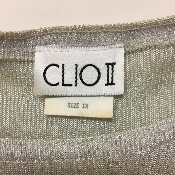 Silver Metallic Shimmer Top - Picture 4 of 6